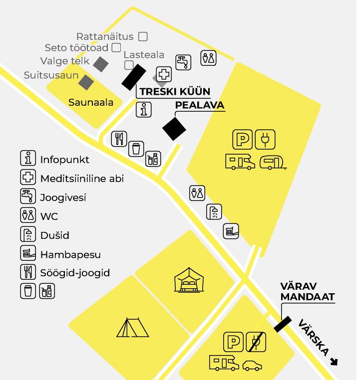 Rattafest suur kaart koos informatsiooniga